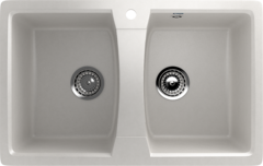 ULGRAN U-402  Двухсекционная мойка с отверстием под смеситель