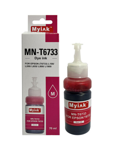 Чернила MyInk MN-T6733M Gloria™ для EPSON T6733, L800, L1800, L100/L200, L655 500мл, magenta Dye