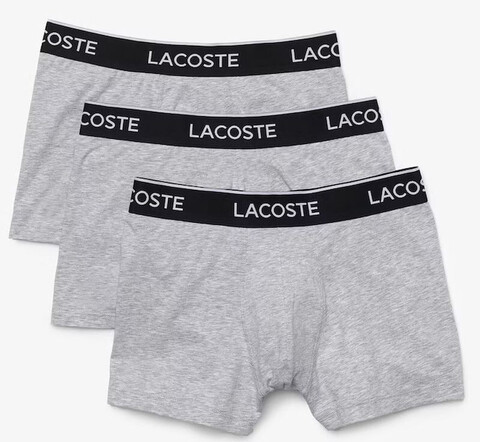 Боксерки Lacoste Casual Cotton Stretch Boxer 3P - grey chine