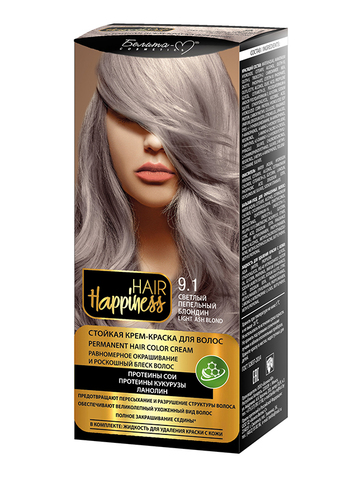 Белита М Hair Happiness Крем-краска для волос аммиачная 9.1 пепельный блондин