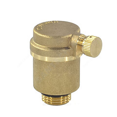 Воздухоотводчик автоматический латунь 5005 Ду 15 Ру10 G1/2" НР с гориз. распол. колпачка Aquasfera 5005-01