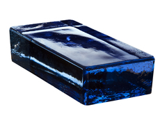 Кирпич стеклянный Vetropieno blu 24х11,7х5,3 см.