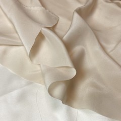 Шелк    крепдешин кремовый цвет 1185