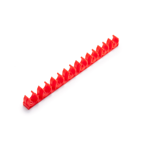 Цена на Гребенка из клипс Fedast для труб диаметром 20 мм (красный, 8 мест, 60 шт/уп)