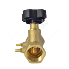 Клапан балансировочный ручной латунь MNT-R Ду 20 Ру16 Тмакс=120 оС ВР Kvs=6м3/ч с измерительными ниппелями Ридан 003Z2332R
