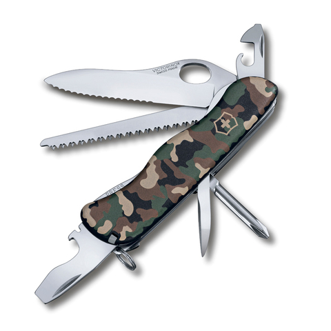 Нож Victorinox Trailmaster One Hand, 111 мм, 12 функций, камуфляжный