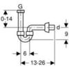 Сифон для биде Geberit 151.113.11.1