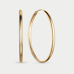 Серьги-конго женские из желтого золота 585 пробы без вставок (арт. 021084Л)