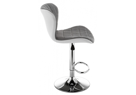 Барный стул Brend серый / белый 47*47*88 Хромированный металл /Серый