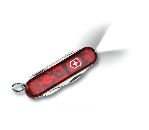 Нож-брелок Victorinox Midnite  Manager Rubin, 58 mm, Translucent Red (0.6366.T)