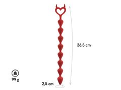 Бордовая анальная цепочка Bestla - 36,5 см. - 