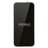 Защитное стекло 9H HD Privacy ANMAC для iPhone 14 Pro Max / 15 Plus (Антишпион) (Черная рамка)