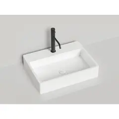 Salini OTTAVIA 1103201M Раковина накладная 600х450х133мм, 1 отв. под смес, без перелива, мат-л: S-Stone, матовый, белый. фото