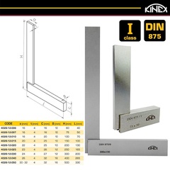 Угольник поверочный 400х265мм кл.1 (УШ- с шир. осн.) DIN875 Kinex 4026-12-040