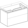 Шкафчик для раковины Geberit Xeno², с двумя выдвижными ящиками: B=88см, H=53см, T=46.2см, Серый / Меламин, древесная структура
