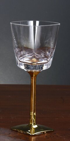 Бокал для вина 20.5см Cre Art Piper Goblet c покрытием золотом 24К