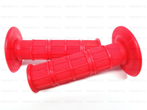 Мото грипсы FAST PRO, мягкие ручки руля, красные