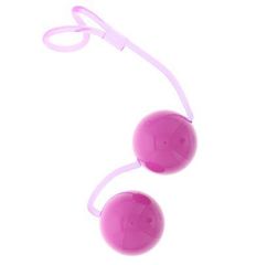 Фиолетовые вагинальные шарики на мягкой сцепке GOOD VIBES PERFECT BALLS - 