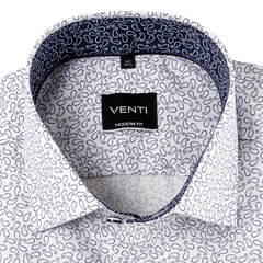 Рубашка Venti Modern Fit 693180300-100 с принтом Пейсли, короткий рукав