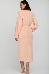 Удлиненный пушистый халат из велсофта Tendre (PM France 745)