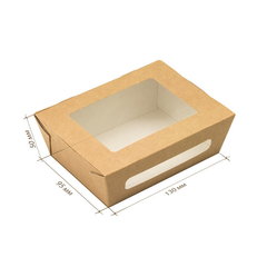 Коробка крафт с окошком 130х95х50 мм