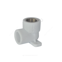 Угольник PP-R комбинированный белый Дн 20х1/2" ВР с креплением VALFEX 10120020