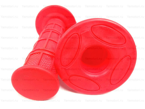 Мото грипсы FAST PRO, мягкие ручки руля, красные