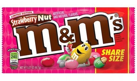 Шоколадное драже M&M's Strawberry Nut со вкусом клубники 93 гр