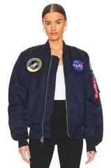 Бомбер Alpha Industries MA-1 NASA Rep. Blue (Синий)