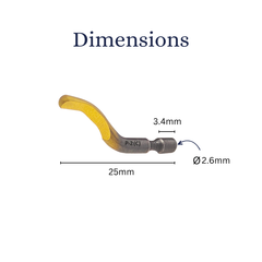 Лезвие для фаскоснимателя d.2,6мм P-2 HSS-TiN CP GRATEX 11202