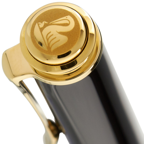 Ручка перьевая Pelikan Souverän® Black and Green GT, F (994855)