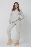 Утепленный спортивный костюм для беременных и кормящих  16501 серый меланж