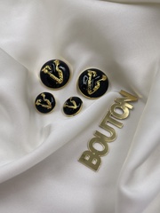 Пуговицы золото с чёрной эмалью ВЛНТ