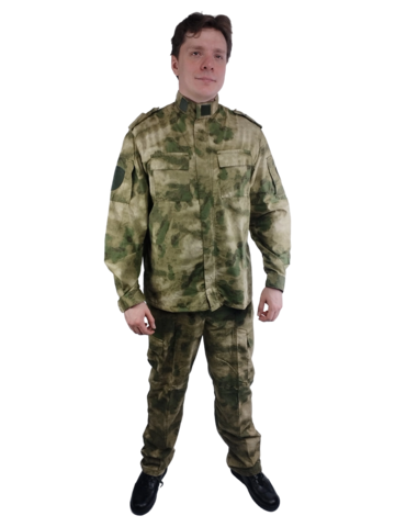 Костюм Росгвардии облегченный длинный рукав (вискоза, зелёный мох) (А)