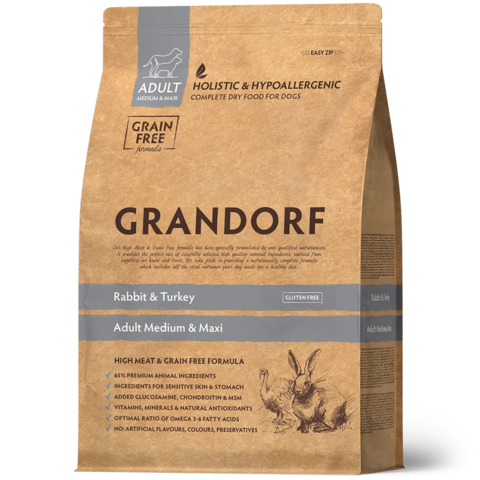 GRANDORF Кролик с индейкой Для средних и крупных пород