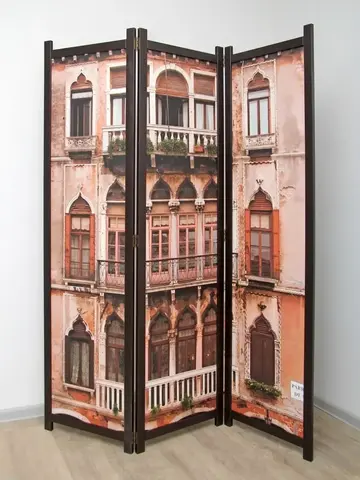 Ширма из массива дерева "Птички" 180см