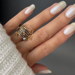 Кольцо LV широкое с подвесками