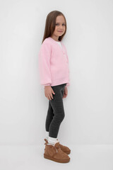 рейтузы  для девочки  К 421/тем.серый меланж