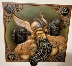 Силиконовый молд № 0132 Панно « Один и вороны»