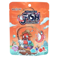 Жевательные конфеты Fruitastic Monster Fish со вкусом голубики и клубники