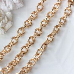 Цепочка с витым плетением 17*13 мм, позолота, 31 см, А006-1 (31см)