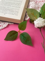 Розы искусственные кустовые евро, голова 4 см, ветка 5 голов и 1 бутон, 48 см, набор 3 ветки.