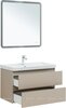 Aquanet 344754 Тумба с раковиной Вега 2.0 80 2 ящ. цв.бежевый (раковина Ирис) (344754)
