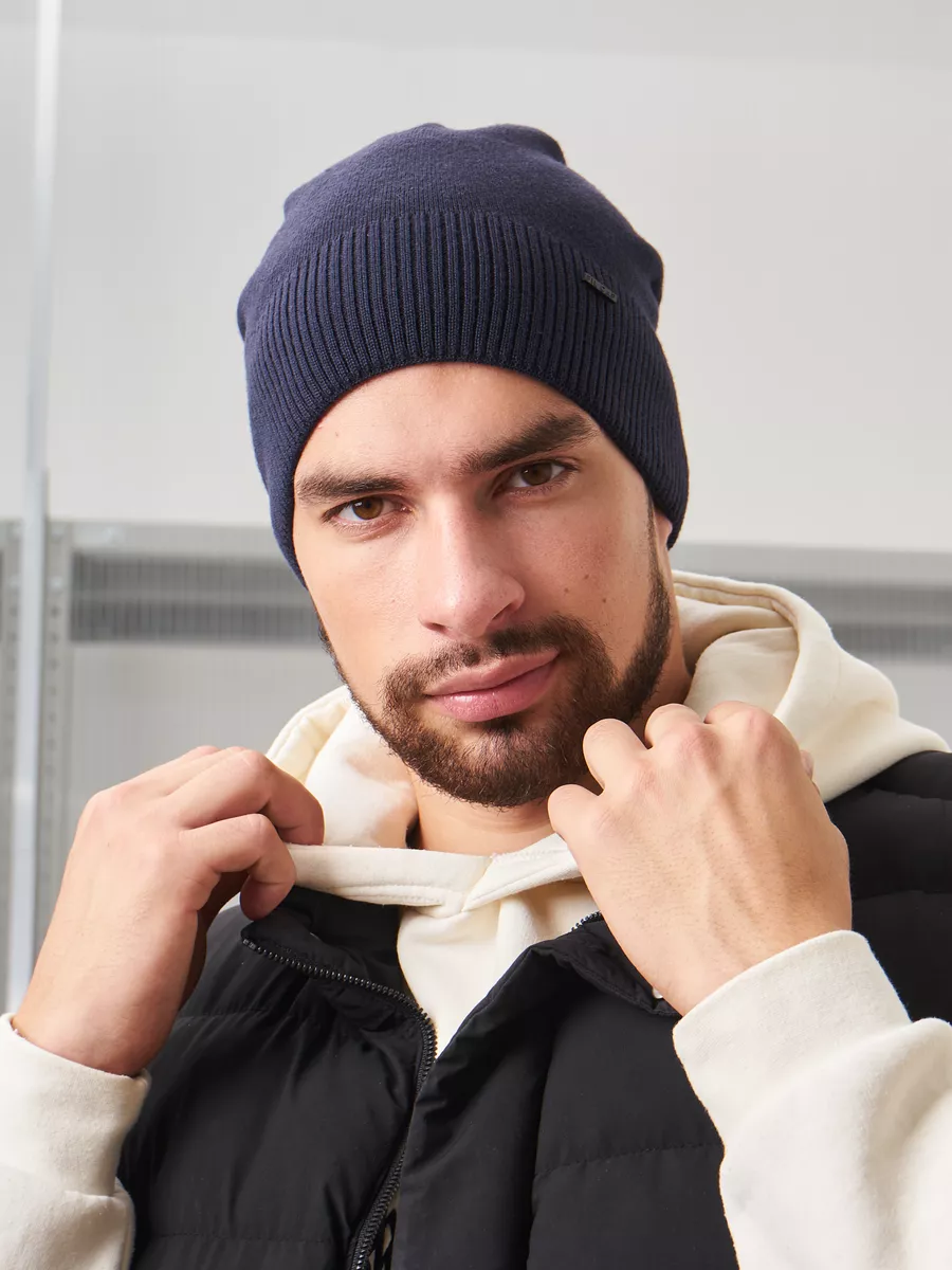 Шапка бини зимняя весенняя с флисом