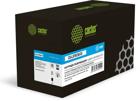 Картридж лазерный Cactus CS-LX78C5UC0 78C5UC0/78C5UCE голубой (7000стр.) для Lexmark CX622ade, CS521dn, CX625adhe, CS622de с чипом
