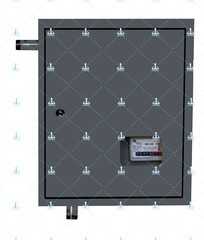 Шкафной газораспределительный пункт ГРПШ-ОХТА-RF-10-1-НЛ-С6-П1 (серый)