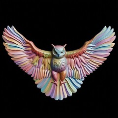 Силиконовый молд № 369 Сова в полете