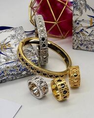 Браслет жёсткий ажурный CDior