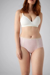 Трусы слипы 2 шт. в упаковке YSABEL MORA 19445 High waist_Светло-серый + светло-розовый