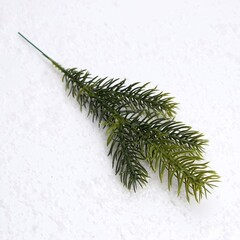 Декор новогодний «Веточка ели», пластик 1 шт.